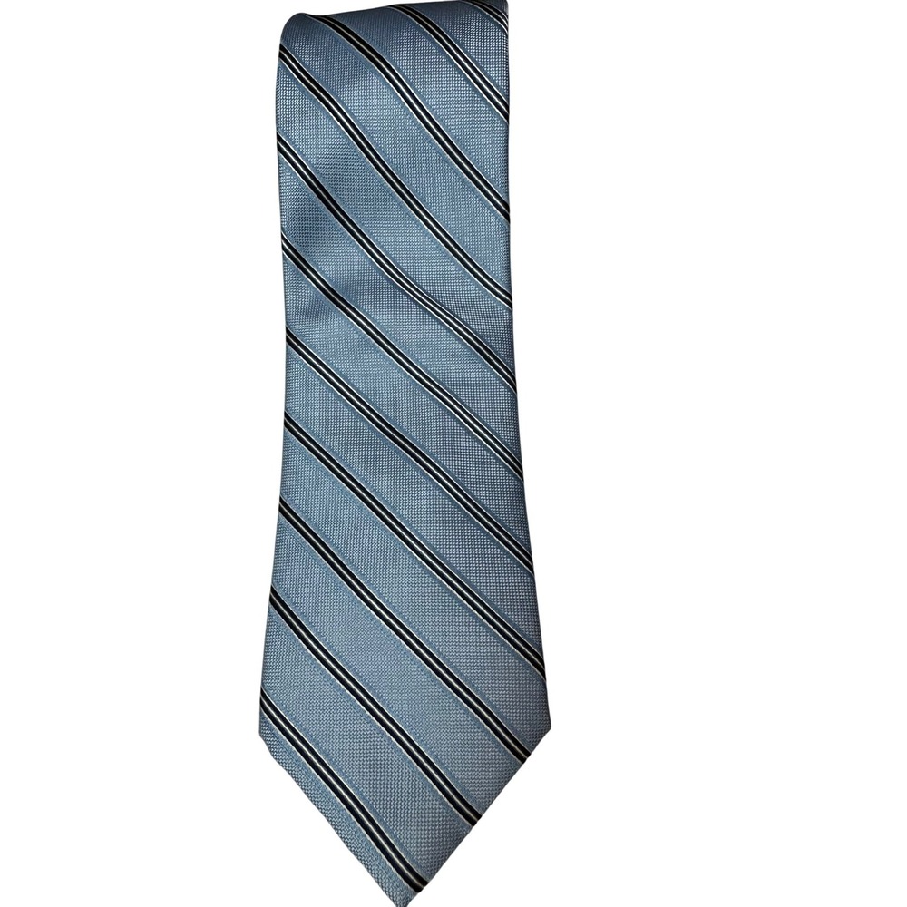 Nautica Men's Necktie Blue Striped 100% Silk Business Formal Party